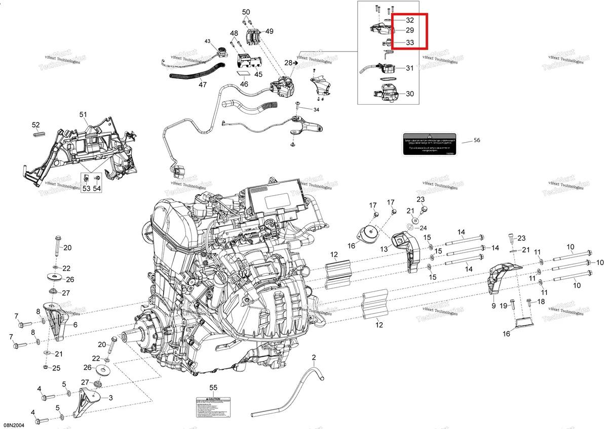 Деталь 415130047 на схеме узла 2020 Ski-Doo SKANDIC WT 600 ACE Engine - System