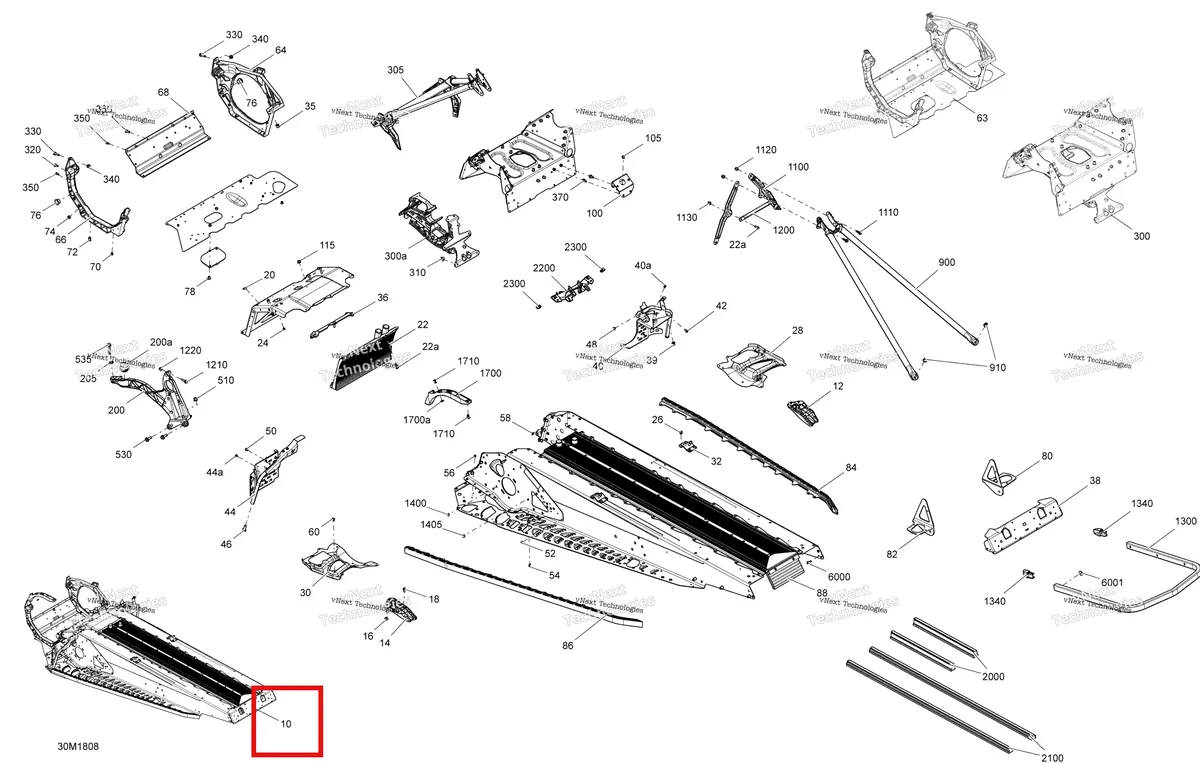 Деталь 415130092 на схеме узла 2018 Ski-Doo MXZ 900 ACE Frame Mxz - 900 Ace