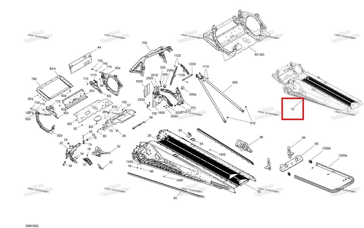Деталь 415130103 на схеме узла 2018 Ski-Doo TUNDRA 600 ACE Frame Tundra - 600 Ace
