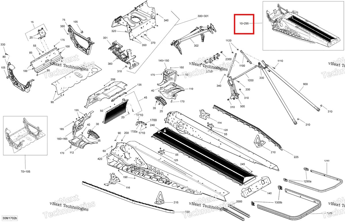 Деталь 415130123 на схеме узла 2017 Ski-Doo MXZ - 2-STROKE - 600HO E-TEC Frame - 137
