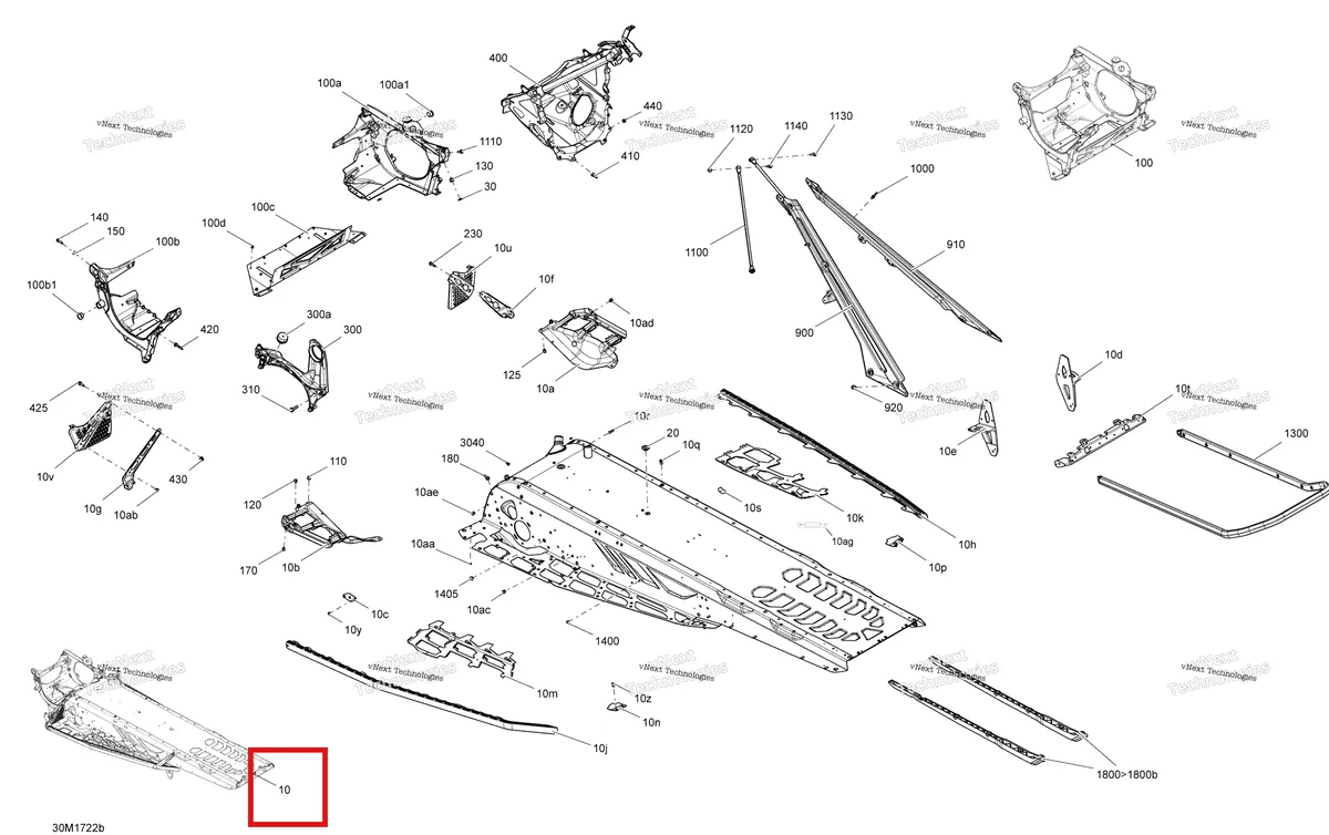 Деталь 415130147 на схеме узла 2017 Ski-Doo SUMMIT - 850 E-TEC Frame - Package Sp