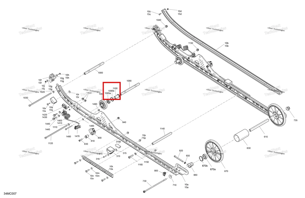 Деталь 415130193 на схеме узла 2023 Ski-Doo FREERIDE 146 - 850 E-TEC Suspension - Rear - Lower Section