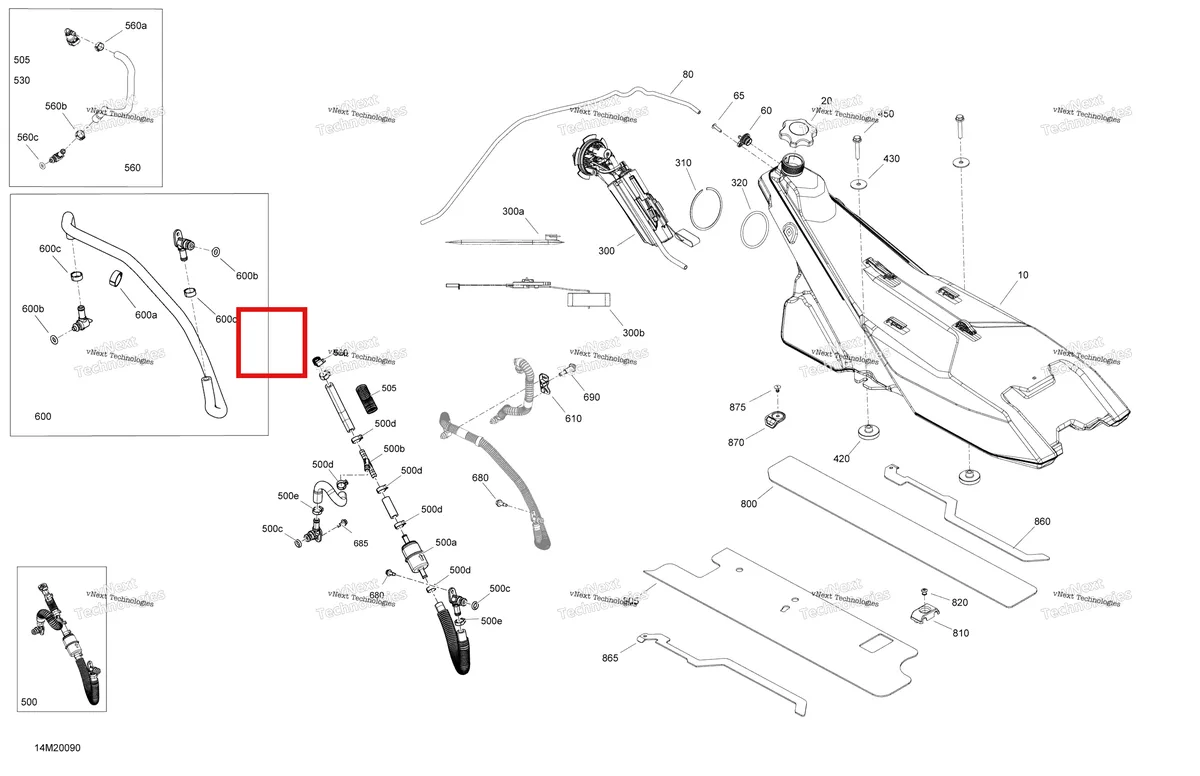 Деталь 415130220 на схеме узла 2020 Ski-Doo 005.1 - SUMMIT X- EXPERT - 154