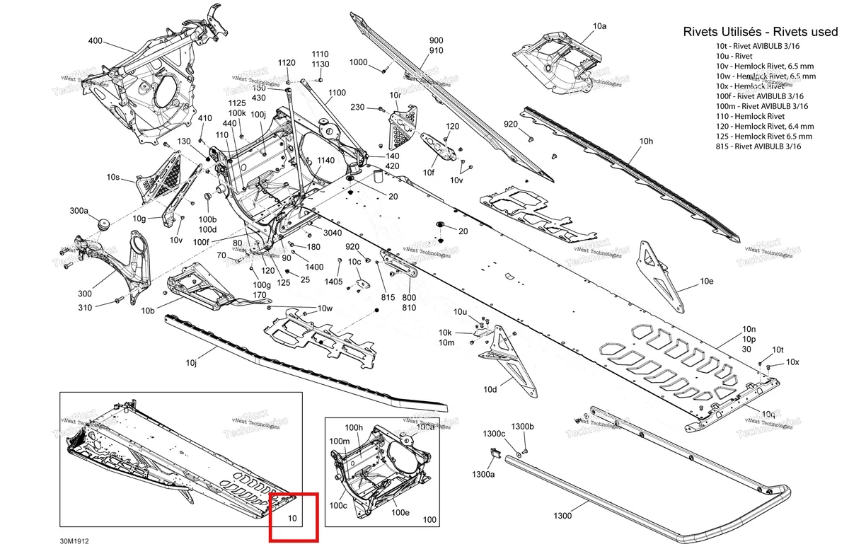 Деталь 415130255 на схеме узла Frame - Package Sp
