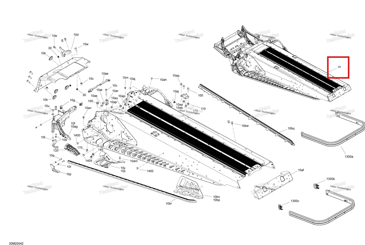 Деталь 415130258 на схеме узла 2020 Ski-Doo TUNDRA 550F Frame - Rear Section