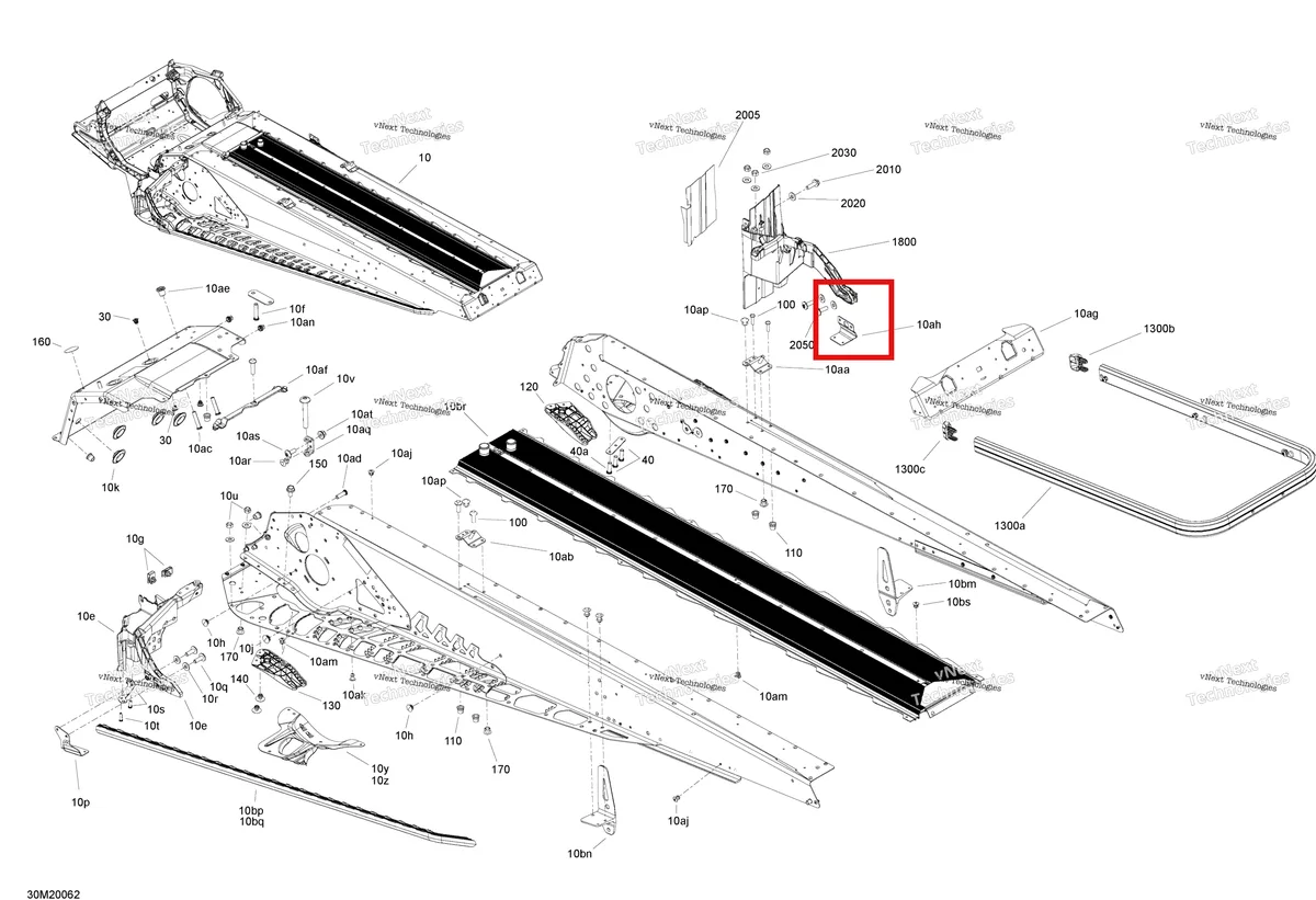 Деталь 415130262 на схеме узла 2020 Ski-Doo TUNDRA 600 ACE Frame - Rear Section - Package-Sport