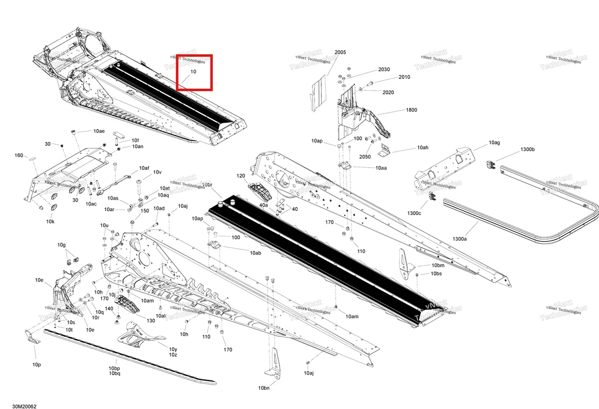 Деталь 415130263 на схеме узла 2020 Ski-Doo TUNDRA 600 ACE Frame - Rear Section - Package Lt