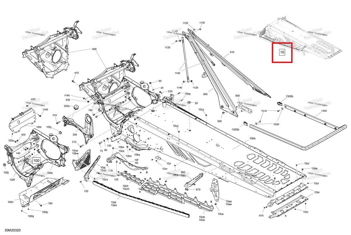Деталь 415130323 на схеме узла 2020 Ski-Doo SUMMIT 850 E-TEC Turbo Frame - System