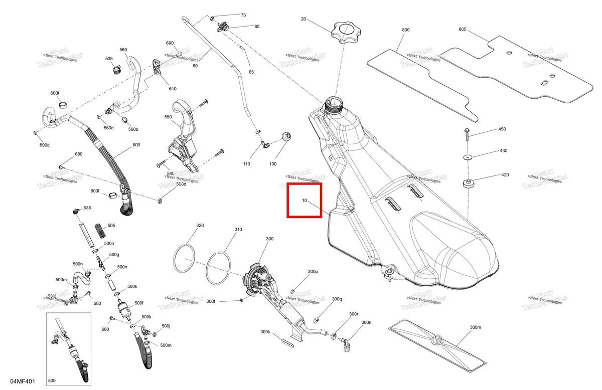 Деталь 415130437 на схеме узла 2026 Ski-Doo MXZ - RACING - 600 RS - BMTA - Neo Yellow - 15X137X1.75R Track Engine - Fuel