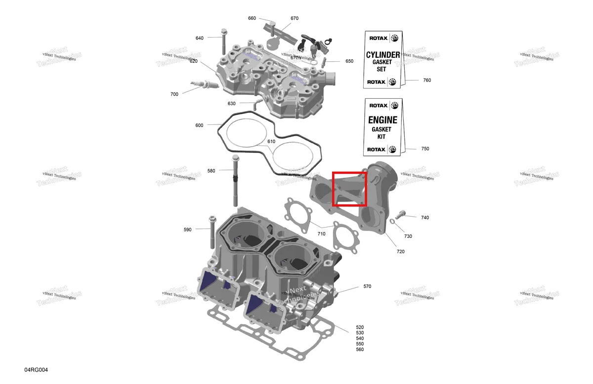 Деталь 415130651 на схеме узла 2027 Ski-Doo BACKCOUNTRY - Adrenaline - 850 E-TEC - UGVA - Deep Black - 16X146X2.0P Track Rotax - Cylinder