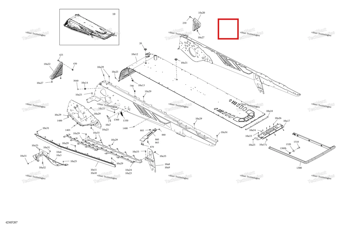Деталь 415130978 на схеме узла 2026 Ski-Doo SUMMIT - X - 850 E-TEC - TDTF - Monument Gray - 16X165X3P4F Track Frame - System - Rear Section