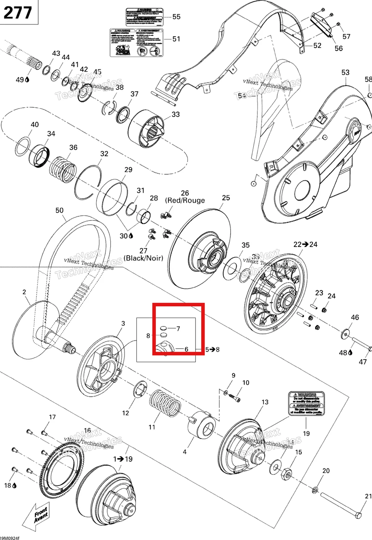 Деталь 417114400 (Деталь Calibration Weight) на схеме узла 2009 Ski-Doo Skandic Tundra Pulley System