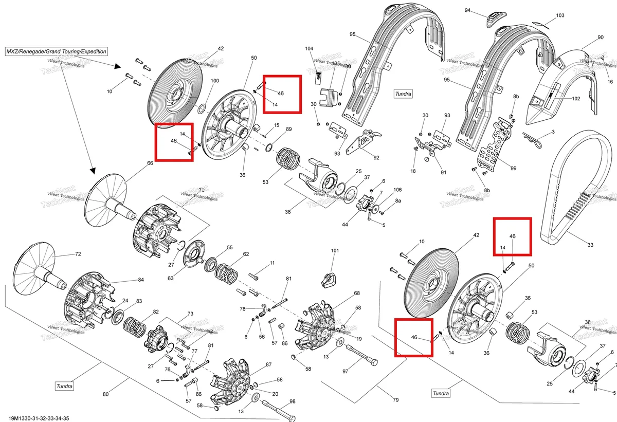 Деталь 417127259 (Шпилька) на схеме узла XP Pulley System