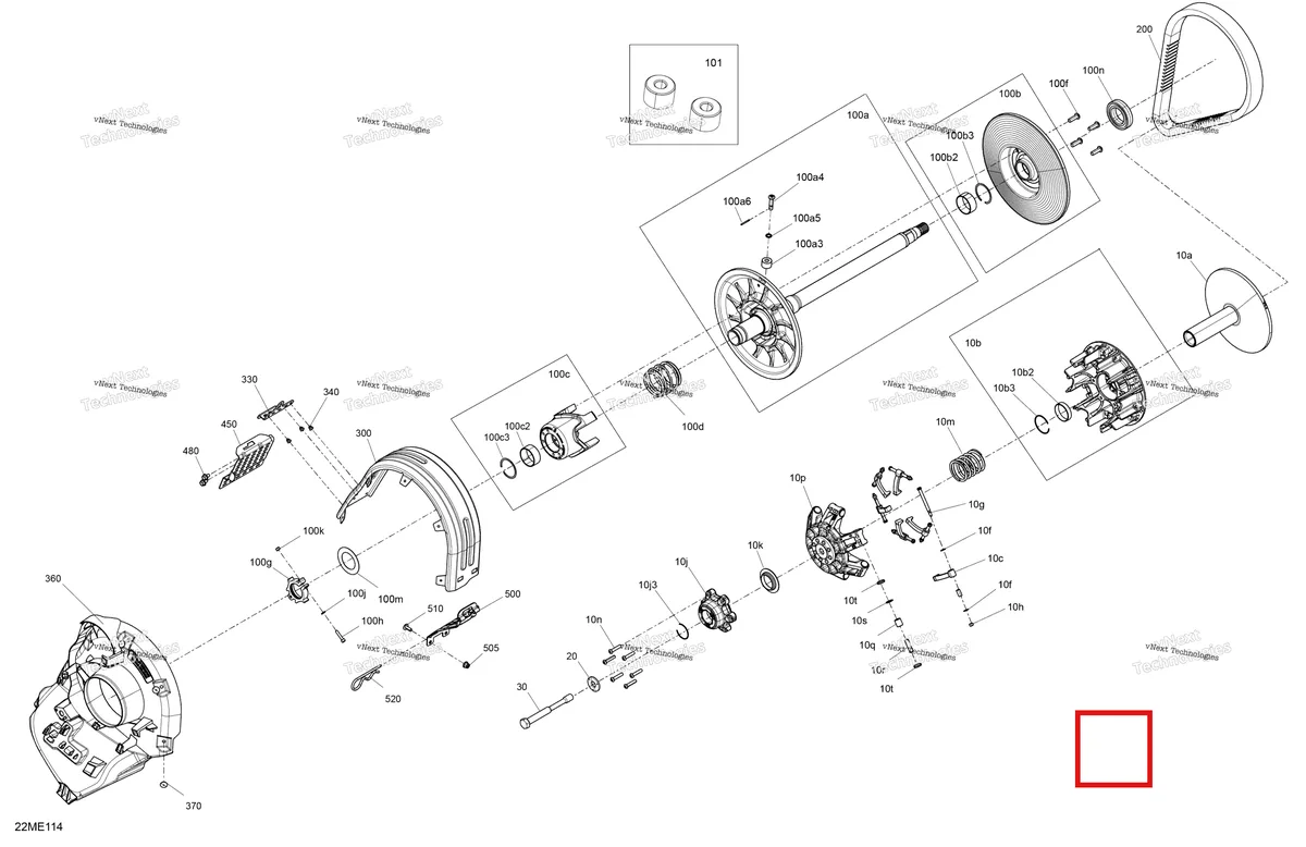 Деталь 417127747 на схеме узла 2025 Ski-Doo EXPEDITION - 600 ACE - SPORT - KCSA - Neo Yellow - 154X16X1.5CH Track Drive - Pulley