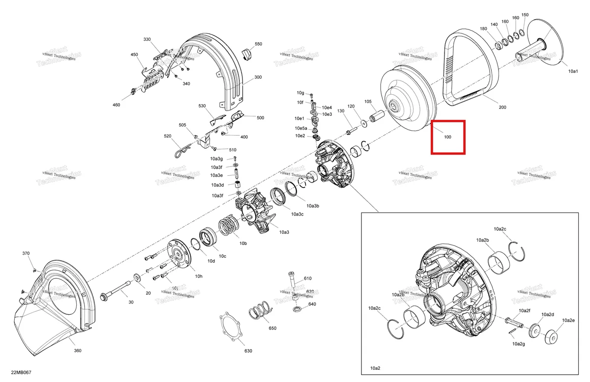 Деталь 417127826 на схеме узла 2022 Ski-Doo MXZ 600RS Drive - Pulley