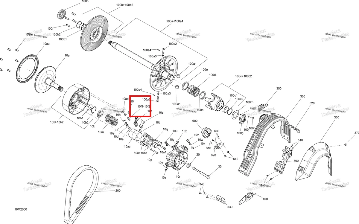 Деталь 417222477 (Штифт) на схеме узла 2020 Ski-Doo TUNDRA 600HO E-TEC Pulley - System