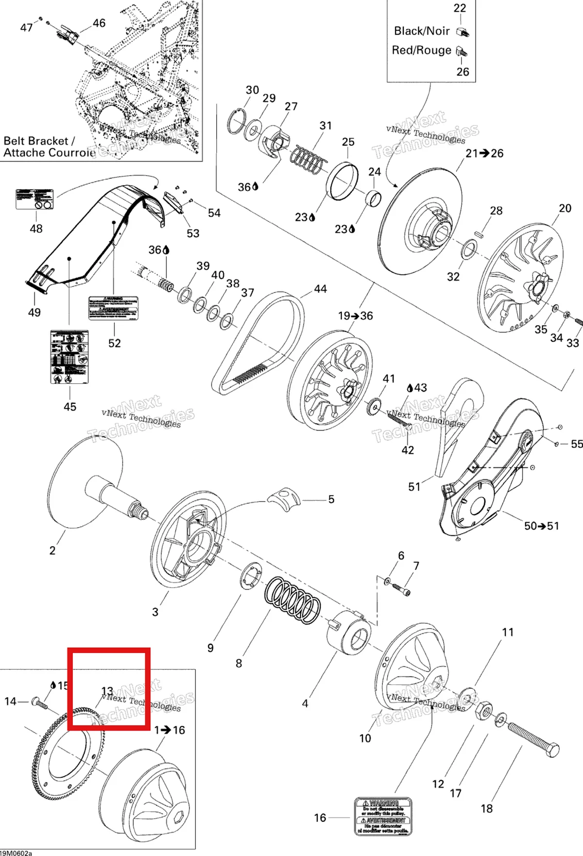 Деталь 417222832 на схеме узла 2006 Ski-Doo GSX 380F Pulley System Gsx 380F