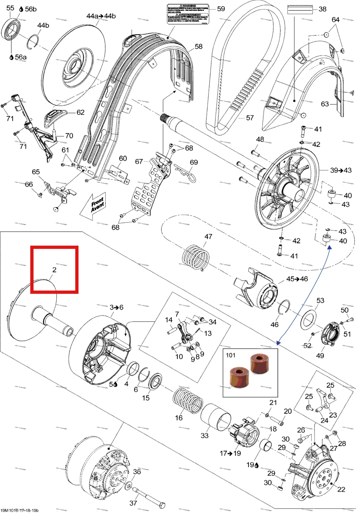 Схема применяемости: Fixed фланец Ski-Doo GTX LE 1200 4-TEC (2009) (417222969)