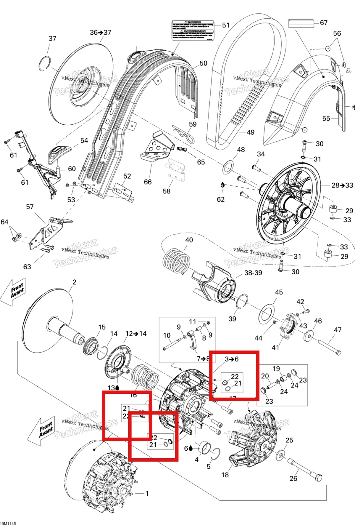Деталь 417223254 (Слайдер Ботинка) на схеме узла 2011 Ski-Doo Skandic WT 600 ACE XU Pulley System