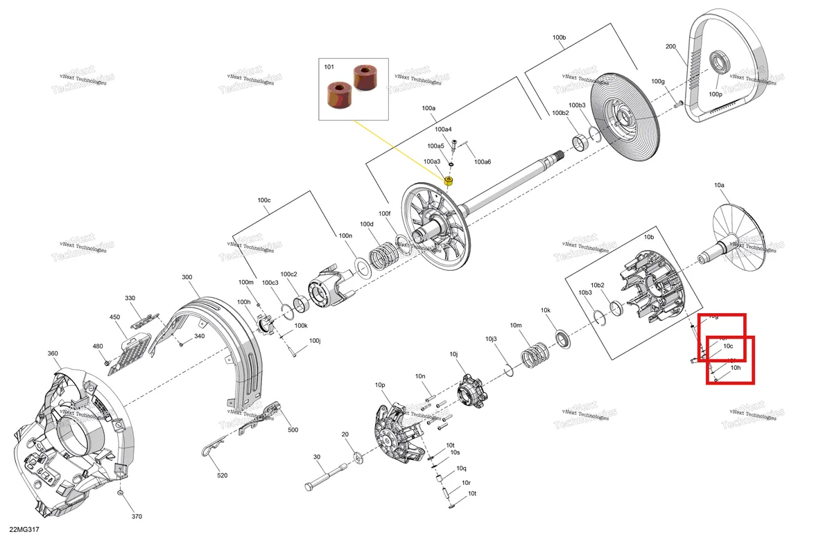 Деталь 417223255 (Шайба) на схеме узла 2027 Ski-Doo SKANDIC - LE - 600 ACE - AKVB - Deep Black - 20X154X1.5CSS Track Drive - Pulley