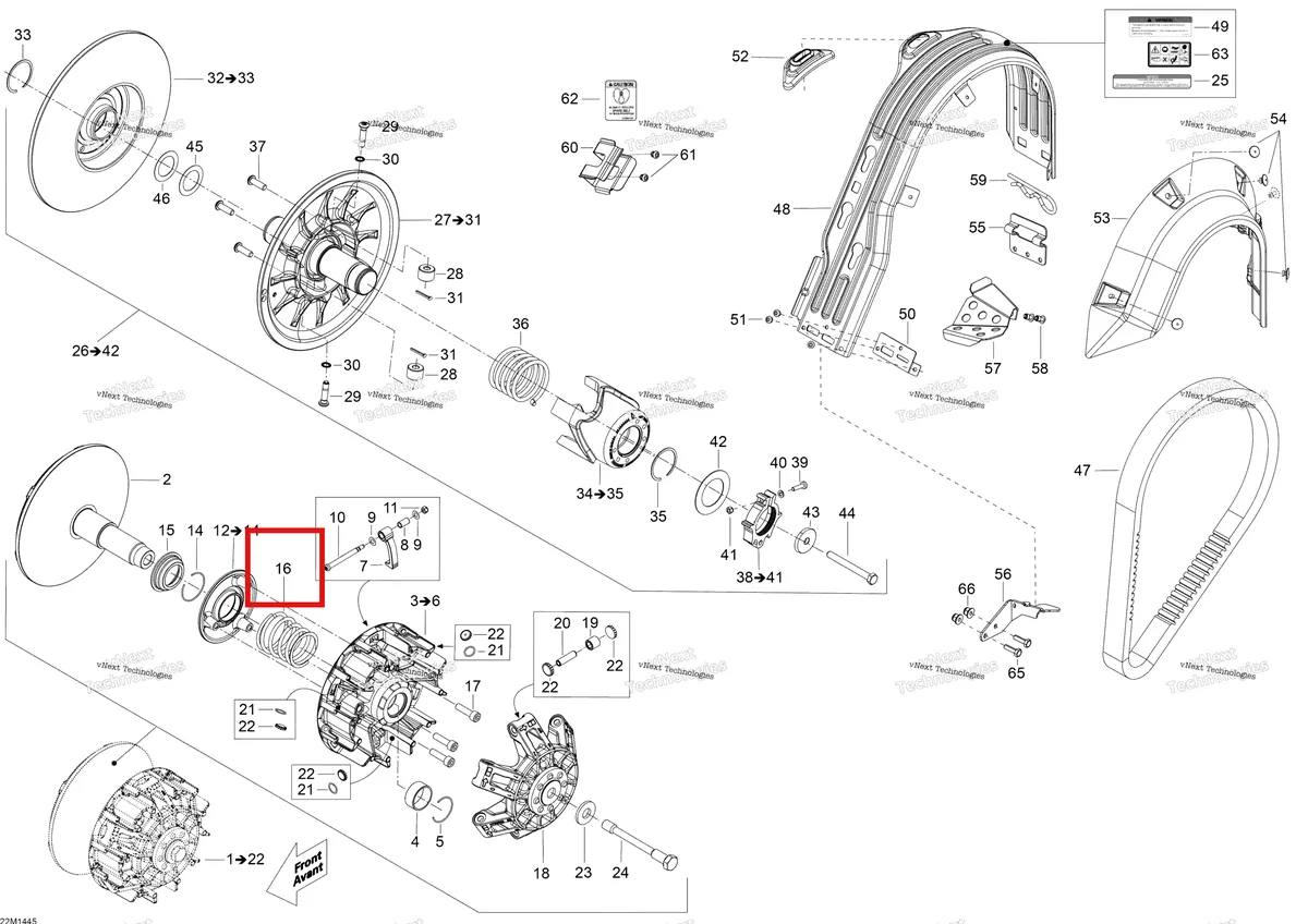 Деталь 417223314 (Деталь Spring, Red / White (356-578n)) на схеме узла XU Pulley System