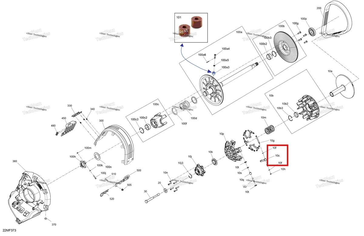 Деталь 417223510 (Деталь Ramp 715. Includes 7 To 8) на схеме узла 2026 Ski-Doo RENEGADE - SPORT - 600 ACE - MCTA - Neo Yellow - 15X137X1.25RS Track Drive - Pulley