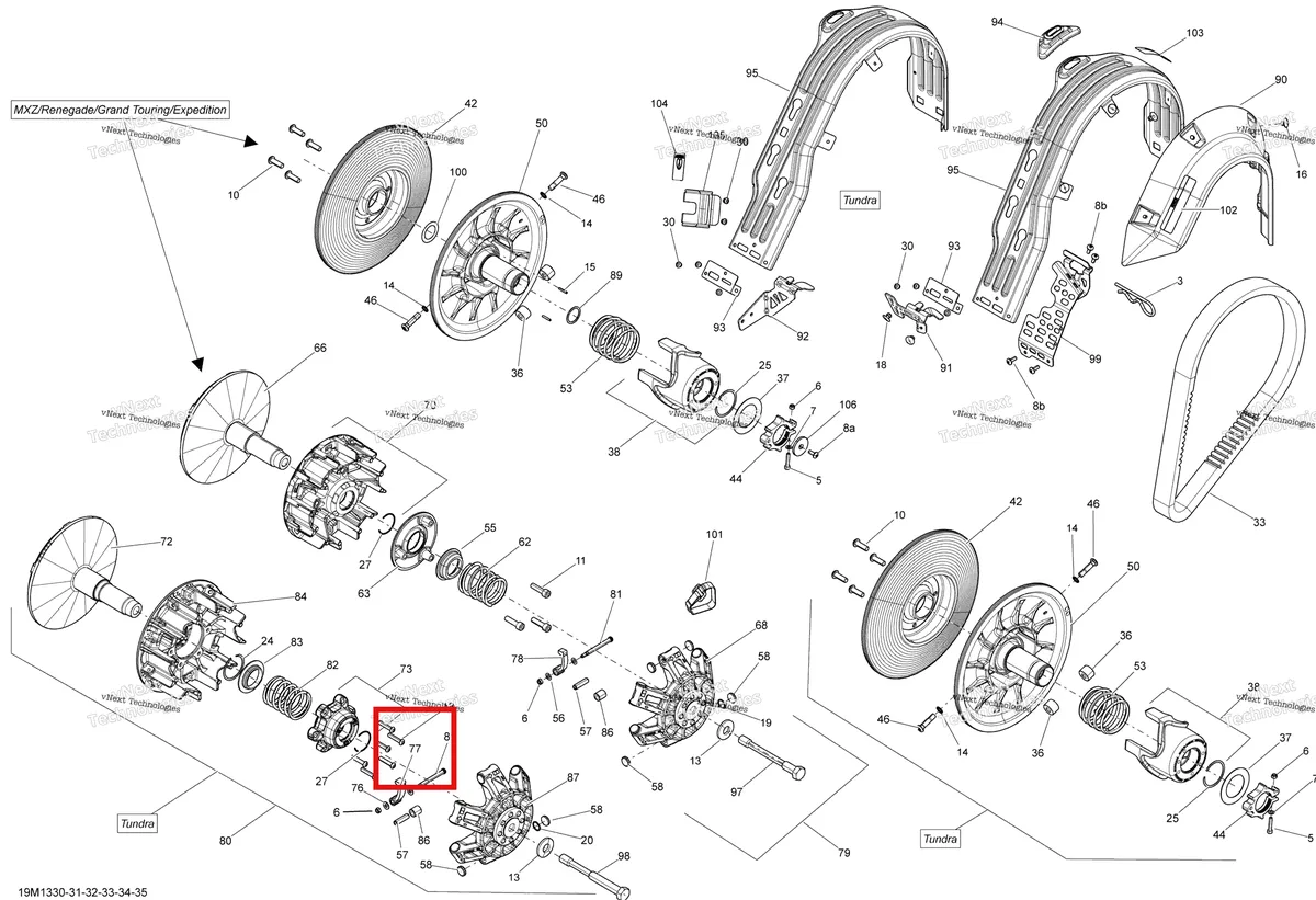 Деталь 417223802 на схеме узла XP Pulley System