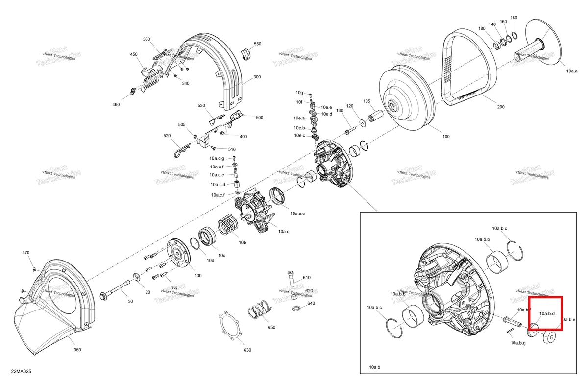 Деталь 417223991 (Деталь Back-torque Roller) на схеме узла 2021 Ski-Doo MXZ 600RS Drive - Pulley