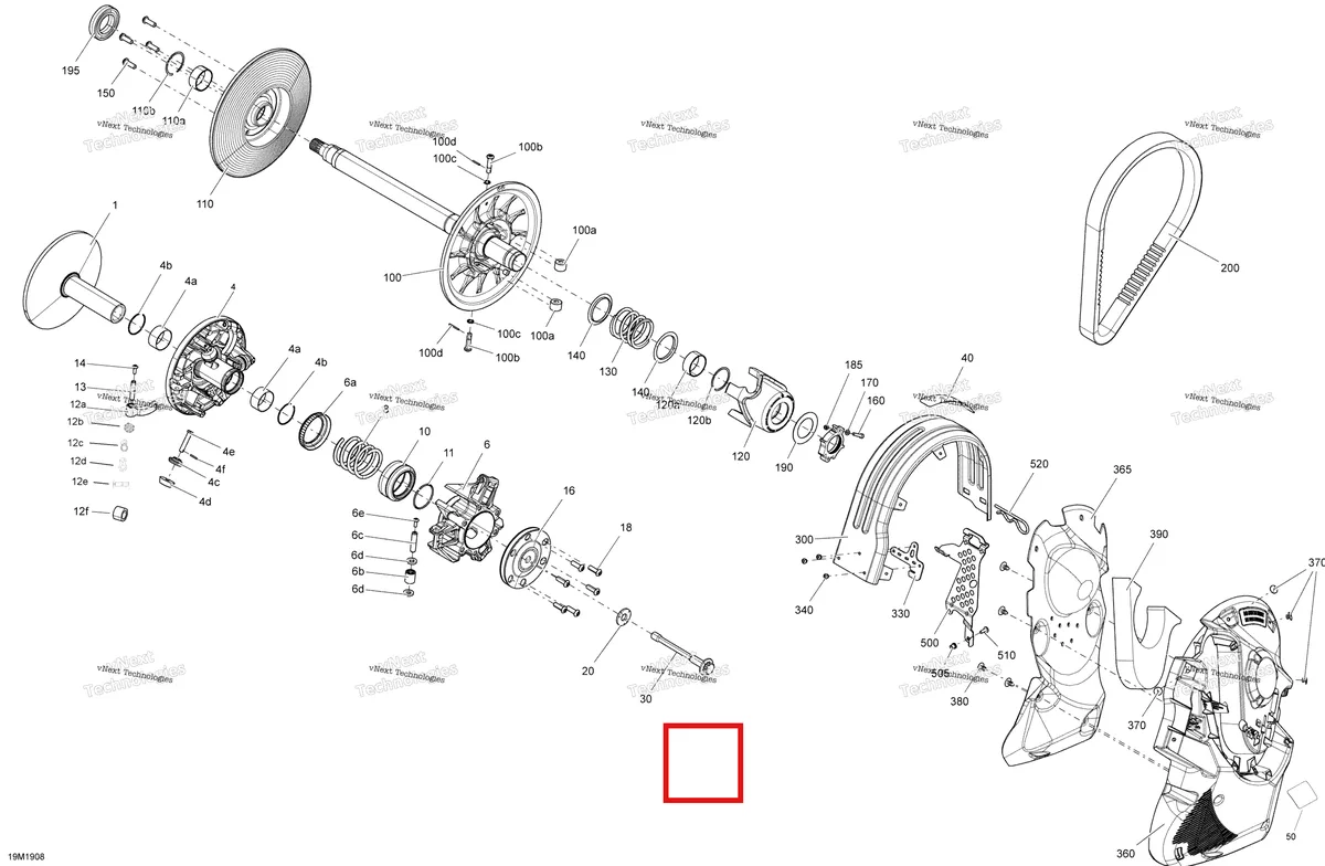 Деталь 417224002 на схеме узла 2019 Ski-Doo FREERIDE 137 850 E-TEC Pulley