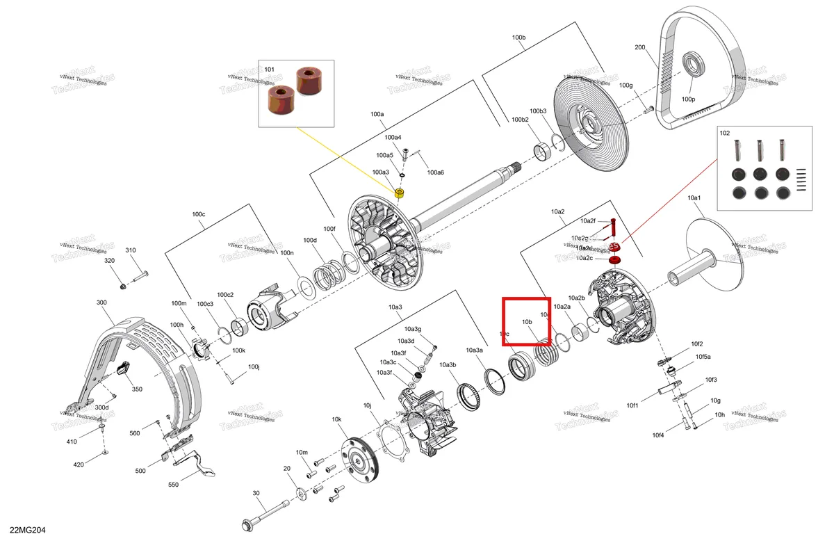 Деталь 417224168 на схеме узла 2027 Ski-Doo SUMMIT - Adrenaline - 600RR E -TEC - CEVG - Northern Lichen - 16X154X2.5PLF Track Drive - Pulley