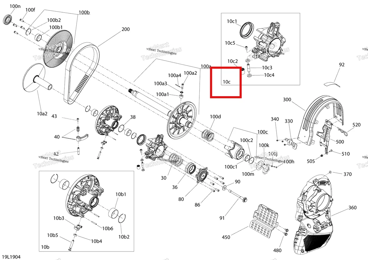 Деталь 417224198 на схеме узла 2019 Ski-Doo GRAND TOURING 900 ACE TURBO Pulley - 900 Ace Turbo