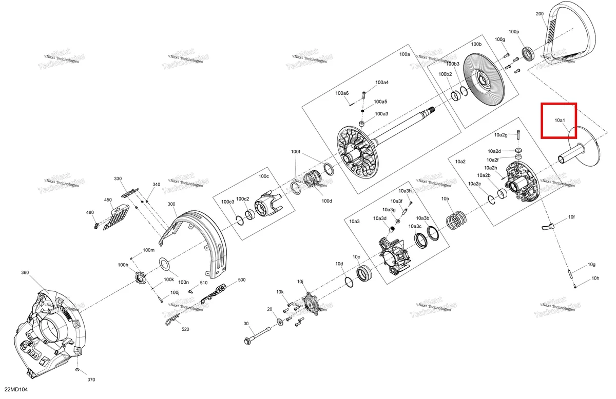 Деталь 417224210 на схеме узла 2024 Ski-Doo EXPEDITION 900 ACE Turbo R - LE - AXRB - Northern Lichen - 154X24X1.5CST Track Drive - Pulley
