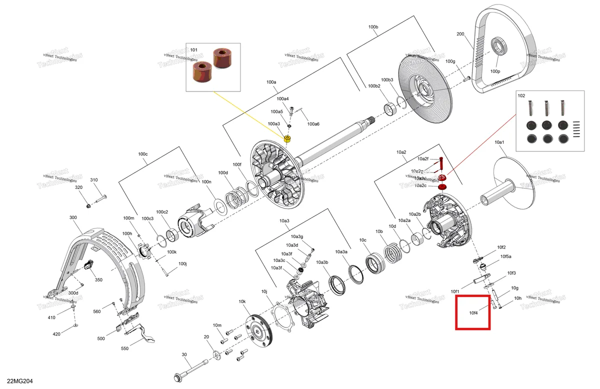 Деталь 417224220 на схеме узла 2027 Ski-Doo SUMMIT - Adrenaline - 600RR E -TEC - CEVG - Northern Lichen - 16X154X2.5PLF Track Drive - Pulley