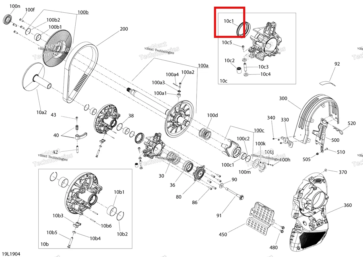 Деталь 417224257 на схеме узла 2019 Ski-Doo GRAND TOURING 900 ACE TURBO Pulley - 900 Ace Turbo