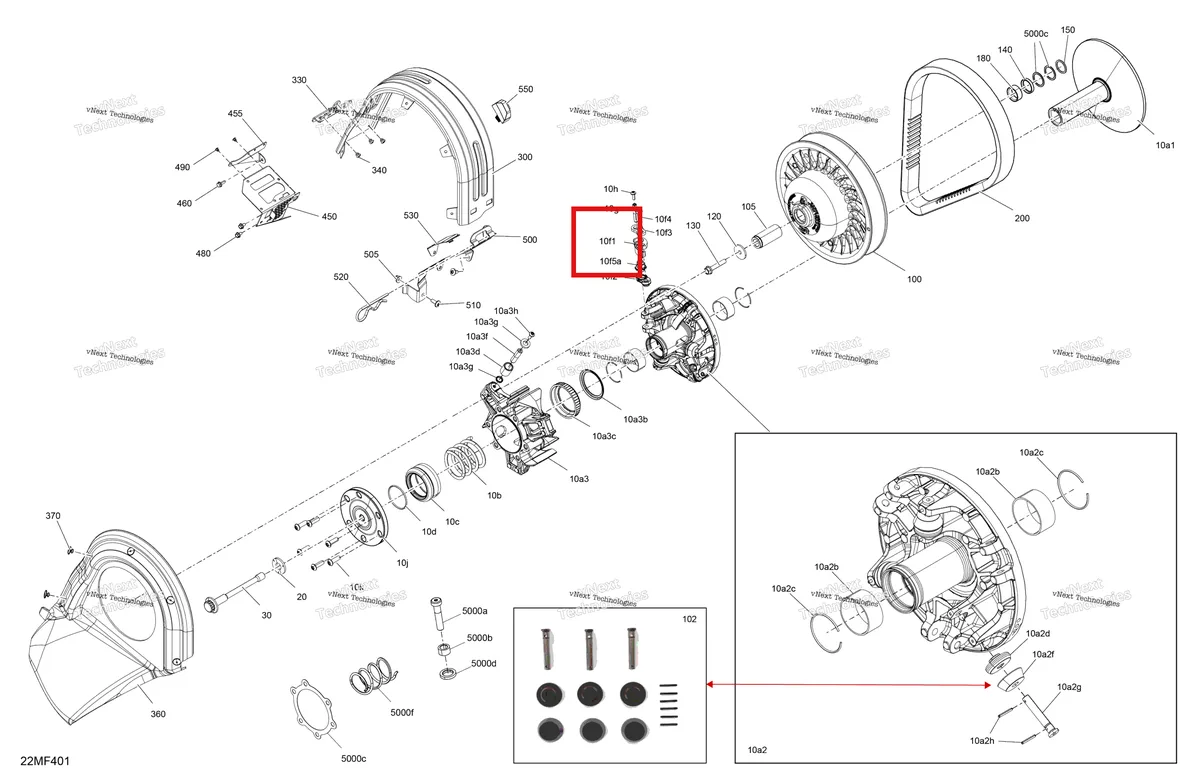 Деталь 417224274 на схеме узла 2026 Ski-Doo MXZ - RACING - 600 RS - BMTA - Neo Yellow - 15X137X1.75R Track Drive - Pulley