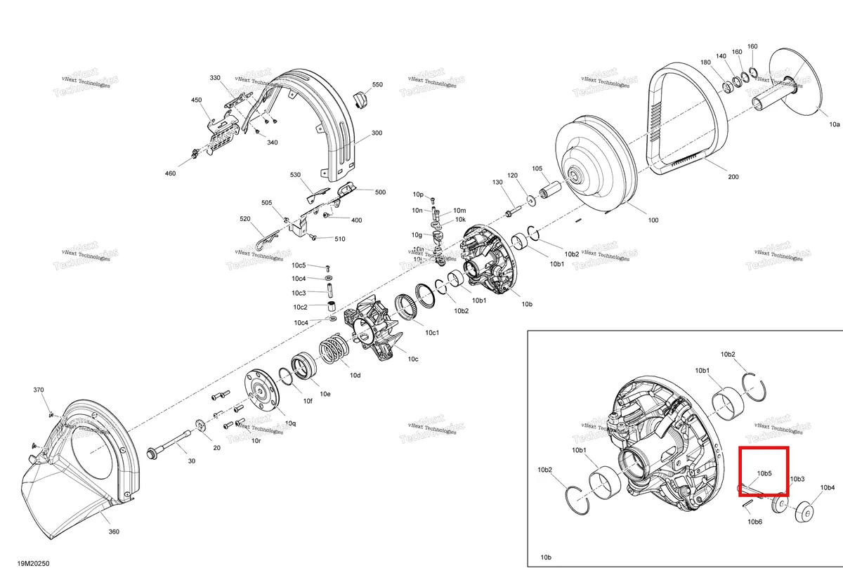 Деталь 417224277 на схеме узла 2020 Ski-Doo MXZ 600RS Pulley - System - Racing