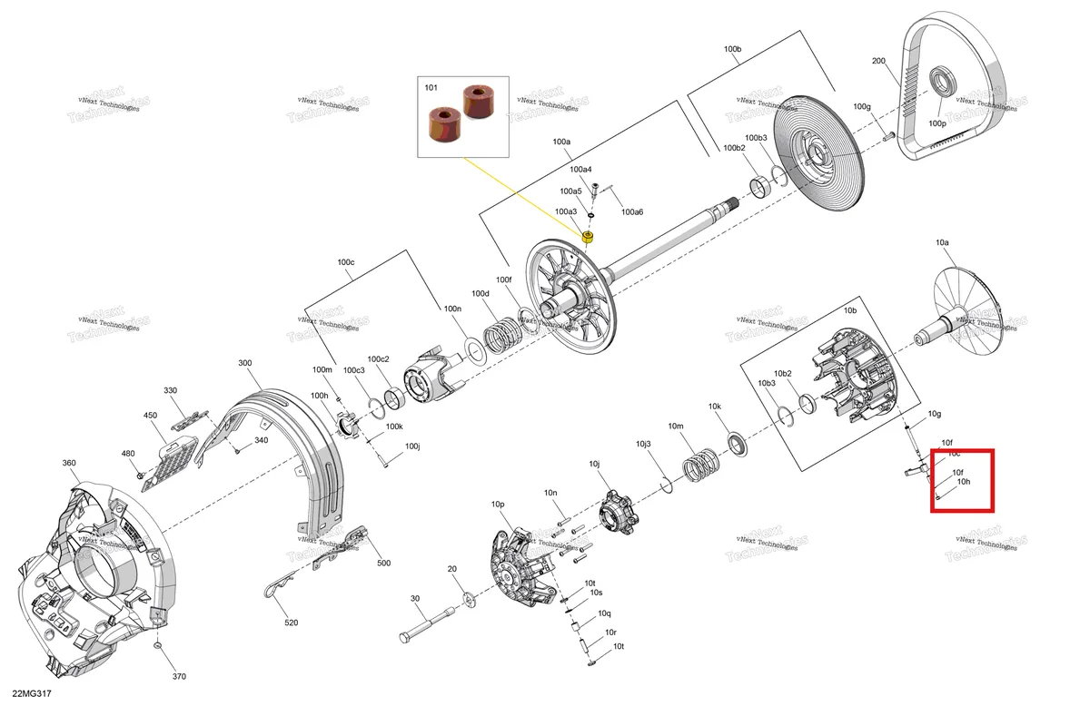 Деталь 417224336 на схеме узла 2027 Ski-Doo SKANDIC - LE - 600 ACE - AKVB - Deep Black - 20X154X1.5CSS Track Drive - Pulley