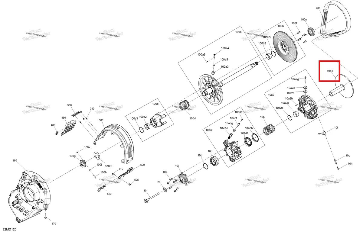 Деталь 417224340 на схеме узла 2024 Ski-Doo EXPEDITION 900 ACE - SPORT - KDRA - Neo Yellow - 154X16X1.5CH Track Drive - Pulley
