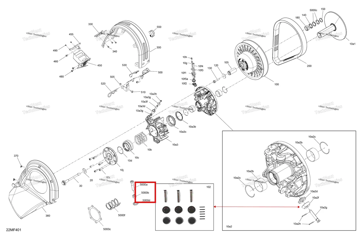 Деталь 417224366 на схеме узла 2026 Ski-Doo MXZ - RACING - 600 RS - BMTA - Neo Yellow - 15X137X1.75R Track Drive - Pulley