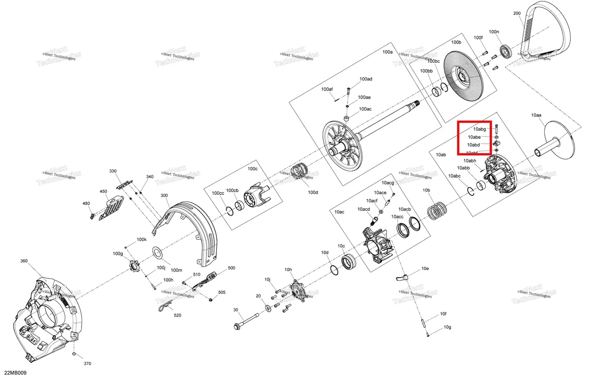 Деталь 417224509 на схеме узла 2022 Ski-Doo RENEGADE 900 ACE - Enduro Drive - Pulley