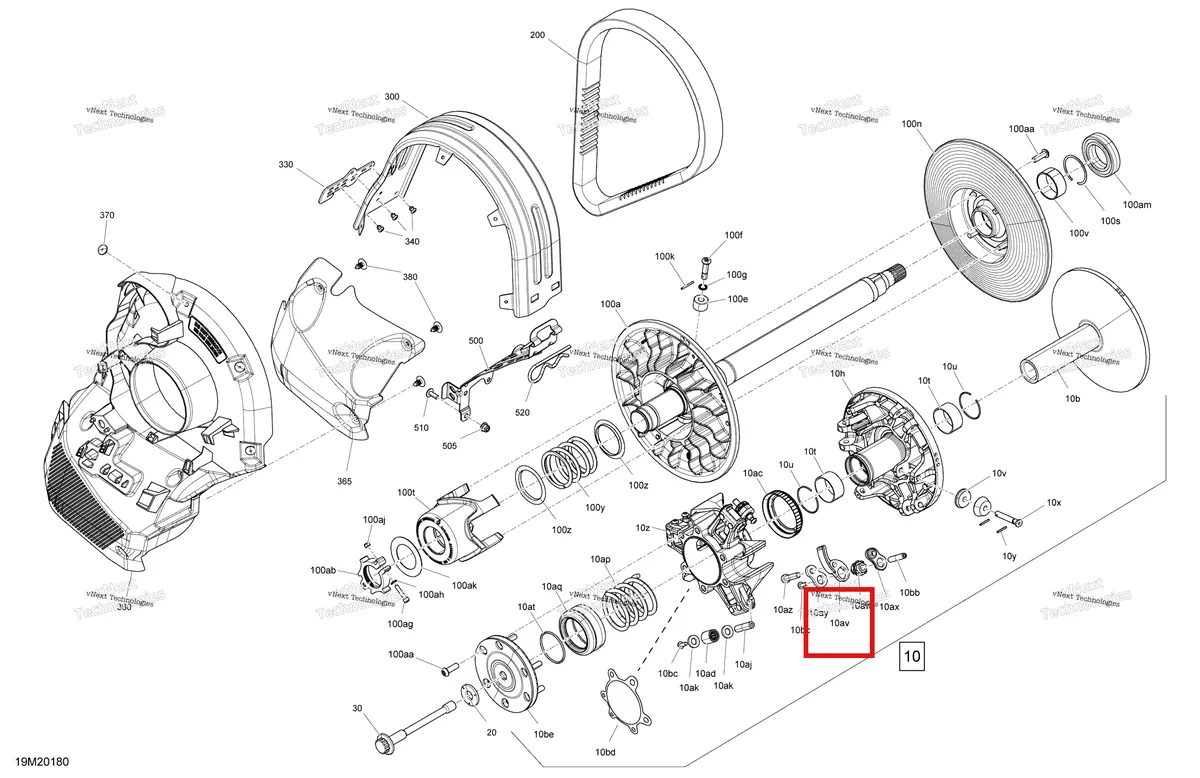 Деталь 417224573 на схеме узла 2020 Ski-Doo SUMMIT 850 E-TEC Turbo Pulley - System
