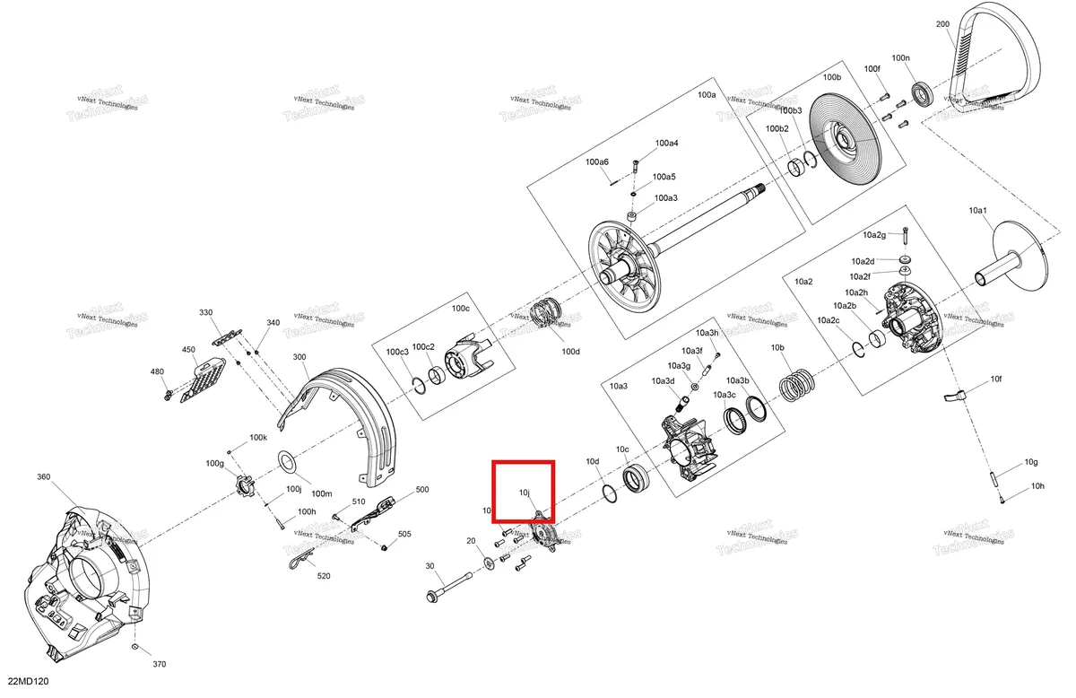 Деталь 417224680 на схеме узла 2024 Ski-Doo EXPEDITION 900 ACE - SPORT - KDRA - Neo Yellow - 154X16X1.5CH Track Drive - Pulley