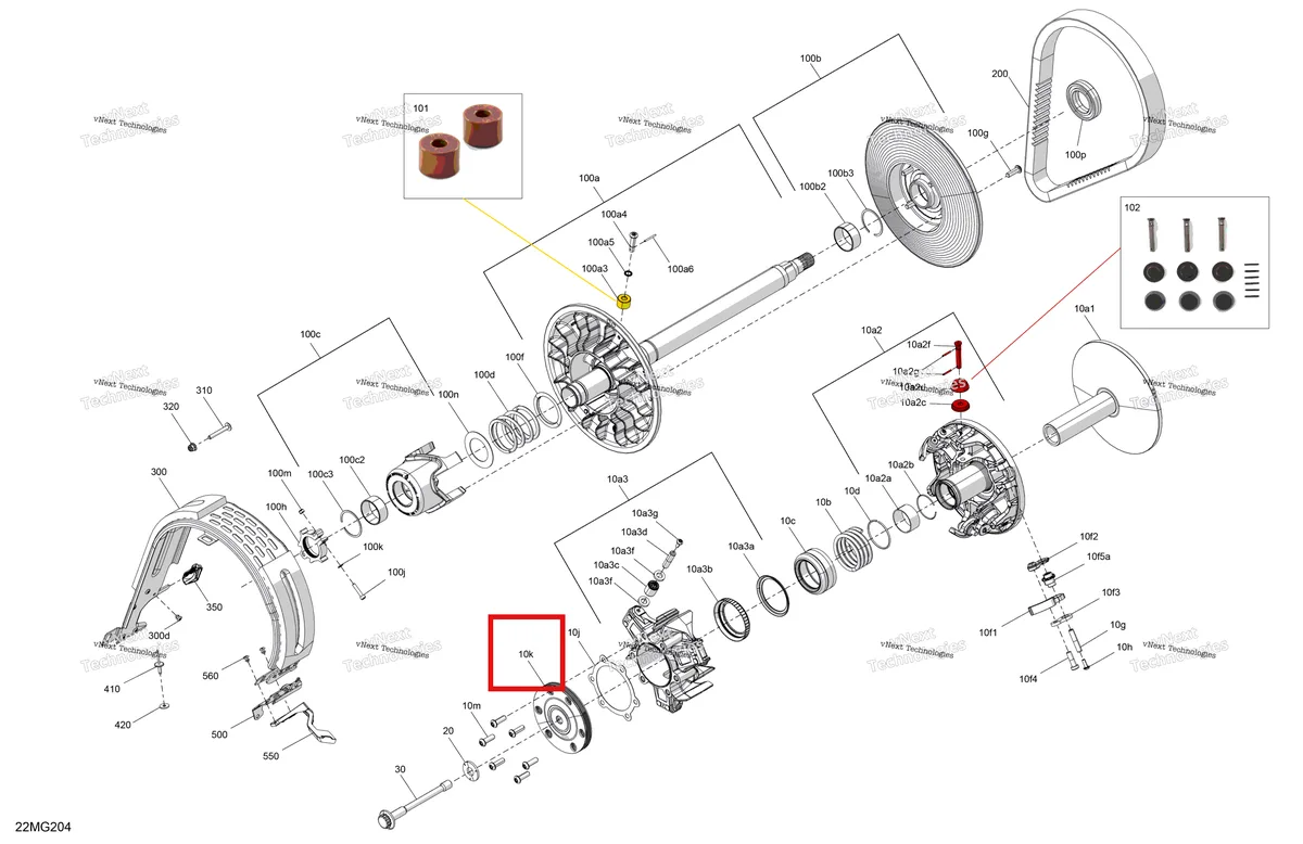 Деталь 417224682 на схеме узла 2027 Ski-Doo SUMMIT - Adrenaline - 600RR E -TEC - CEVG - Northern Lichen - 16X154X2.5PLF Track Drive - Pulley