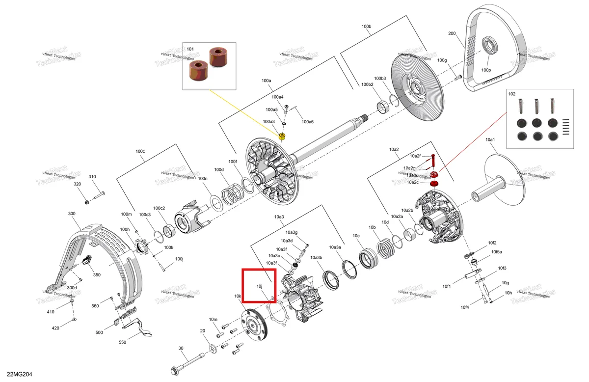 Деталь 417224757 на схеме узла 2027 Ski-Doo SUMMIT - Adrenaline - 600RR E -TEC - CEVG - Northern Lichen - 16X154X2.5PLF Track Drive - Pulley