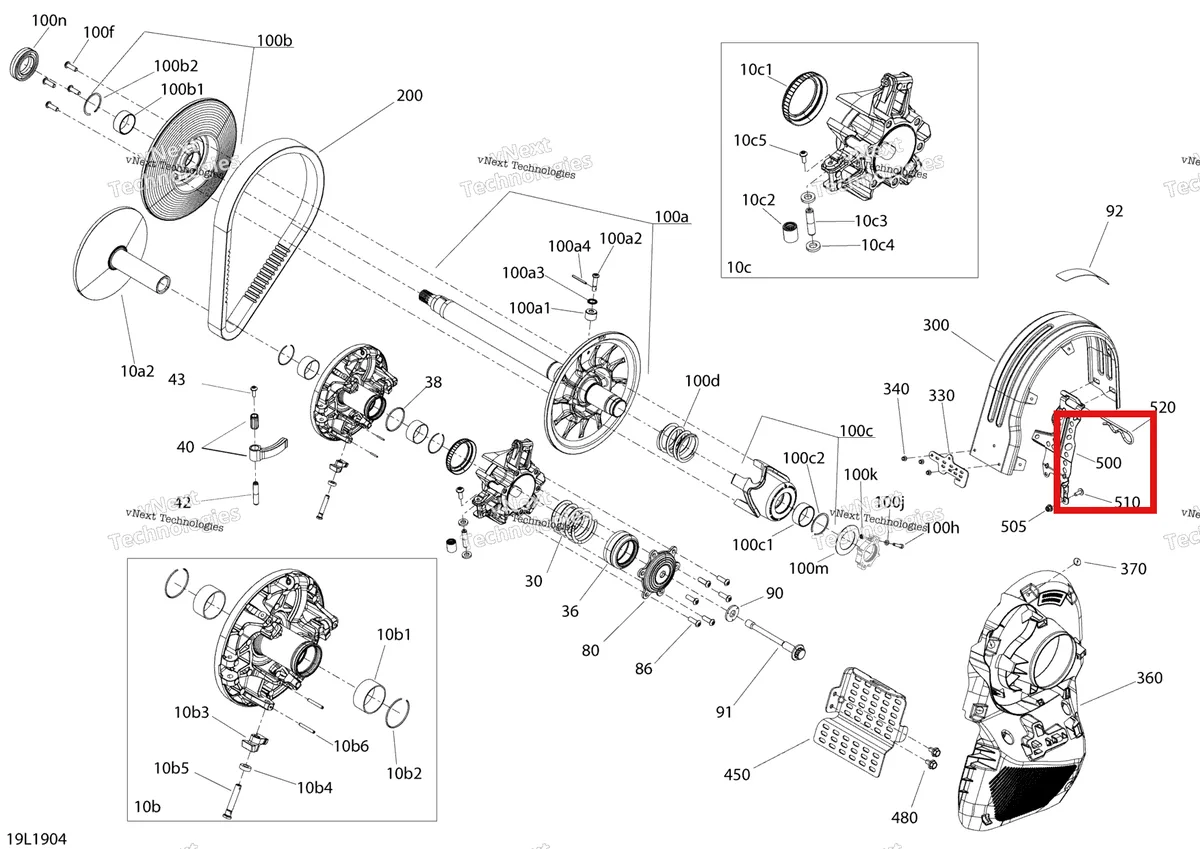 Деталь 417300507 на схеме узла 2019 Ski-Doo GRAND TOURING 900 ACE TURBO Pulley - 900 Ace Turbo