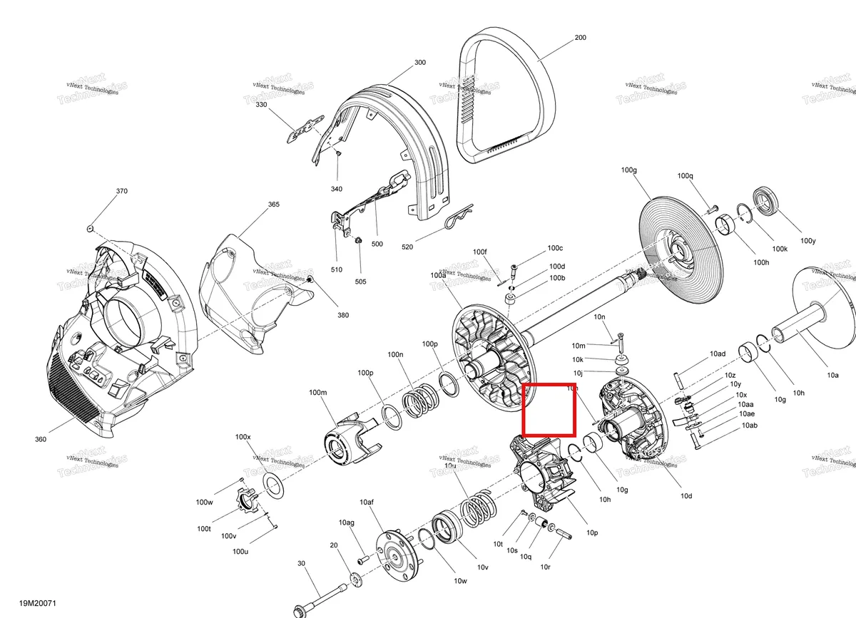 Деталь 417300542 на схеме узла 2020 Ski-Doo BACKCOUNTRY 850 E-TEC - STD Pulley - System