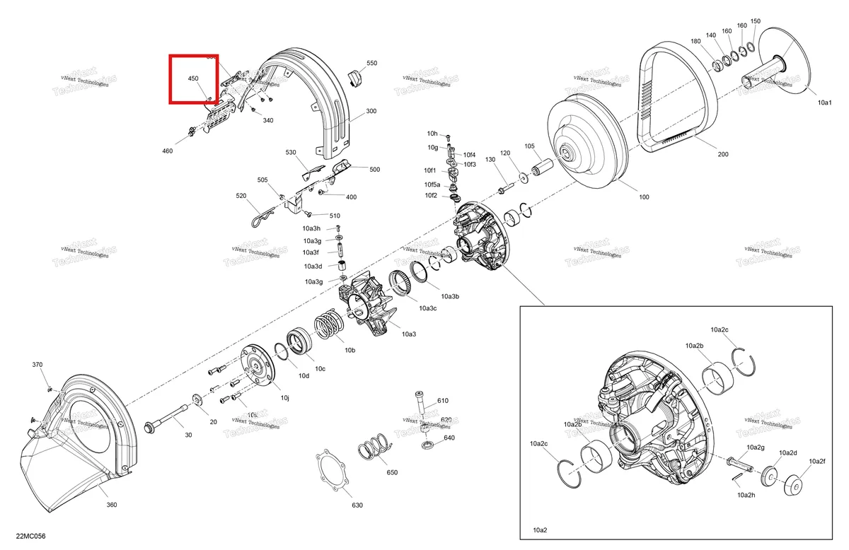 Деталь 417300546 на схеме узла 2023 Ski-Doo MXZ 600RS Drive - Pulley