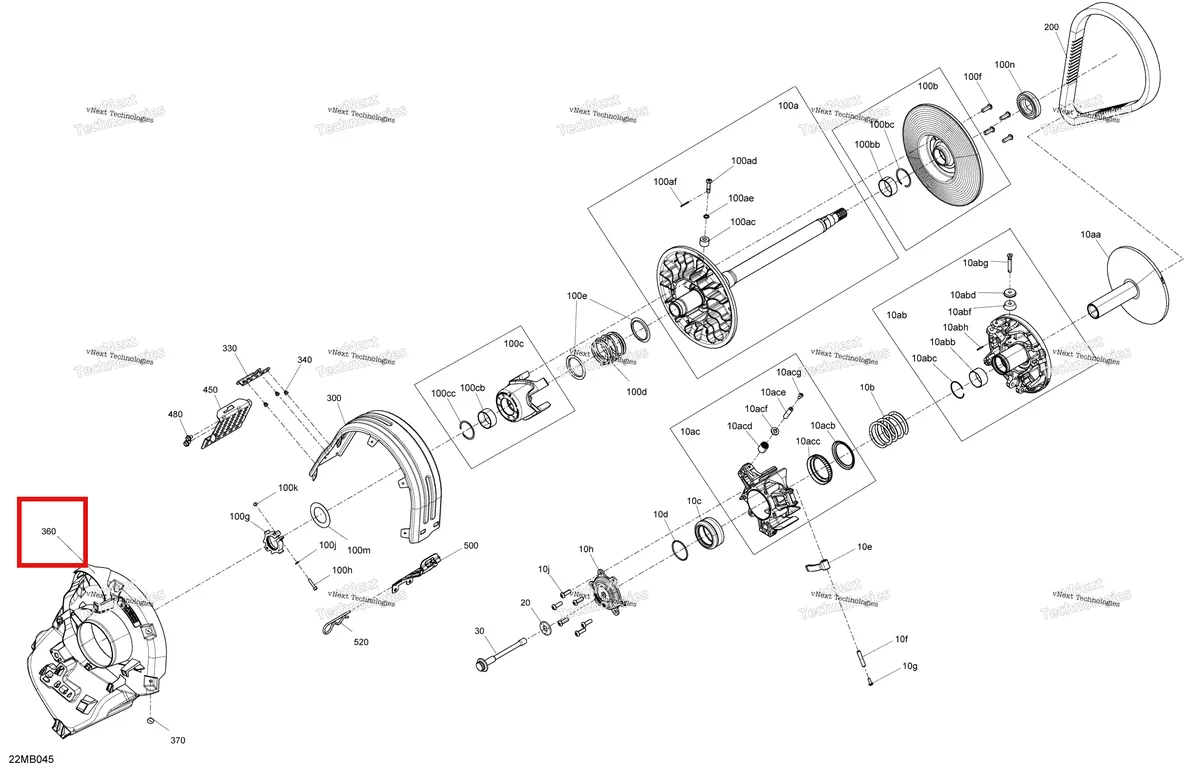 Деталь 417300557 на схеме узла 2022 Ski-Doo EXPEDITION LE 900 ACE TURBO Drive - Pulley