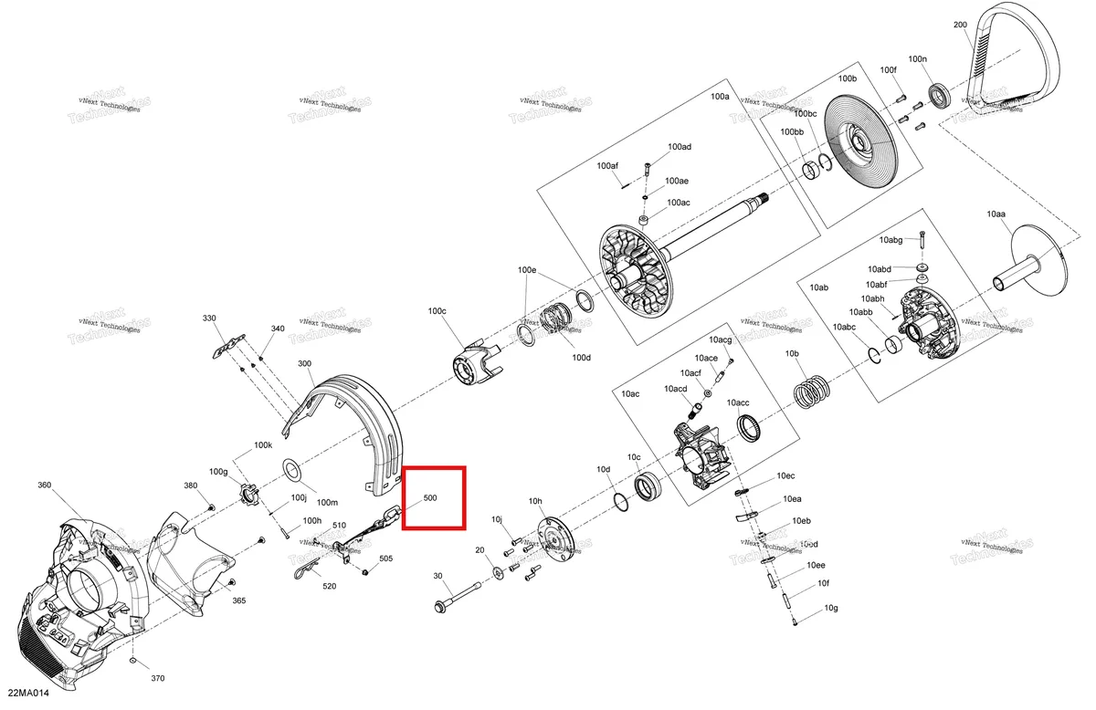 Деталь 417300577 на схеме узла 2021 Ski-Doo FREERIDE 146 850 E-TEC Drive - Pulley