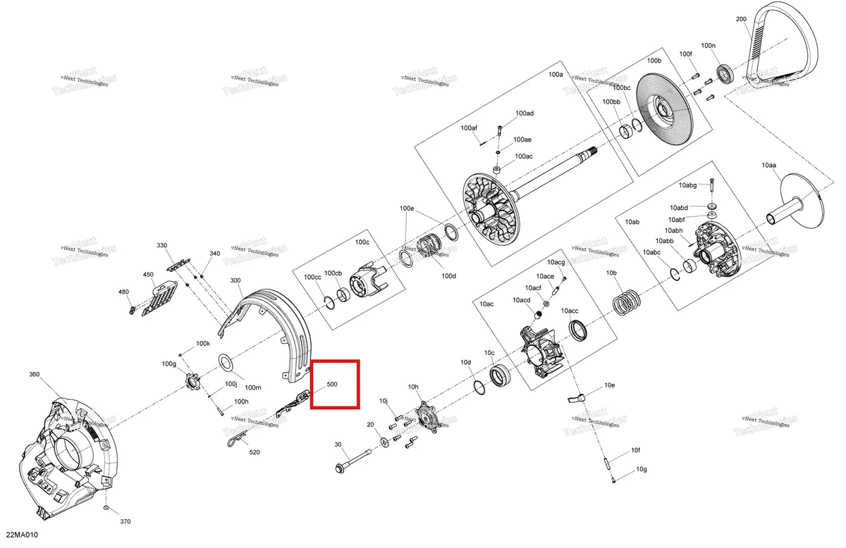 Деталь 417300581 на схеме узла 2021 Ski-Doo EXPEDITION LE 900 ACE TURBO Drive - Pulley